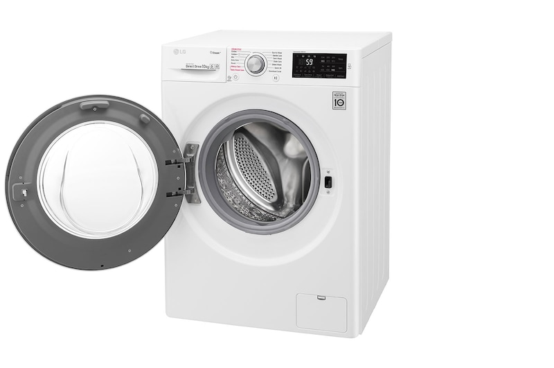LG Lavatrice 10 kg  Lavaggio a vapore Oblò cromato, F4J6J10KG