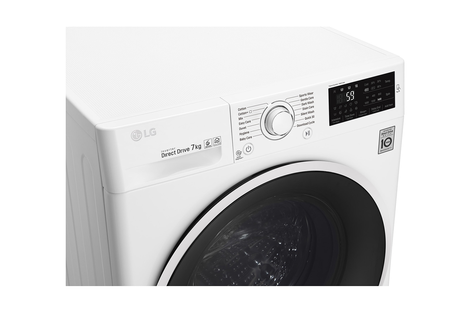 LG Lavatrice 7 kg Oblò Ring White , F4J6QN0W