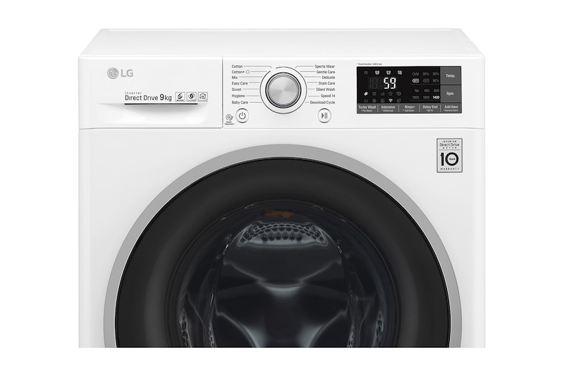 LG Lavatrice Smart TurboWash™ 9 kg  Oblò Ring Silver Cromato, F4J7VN1W