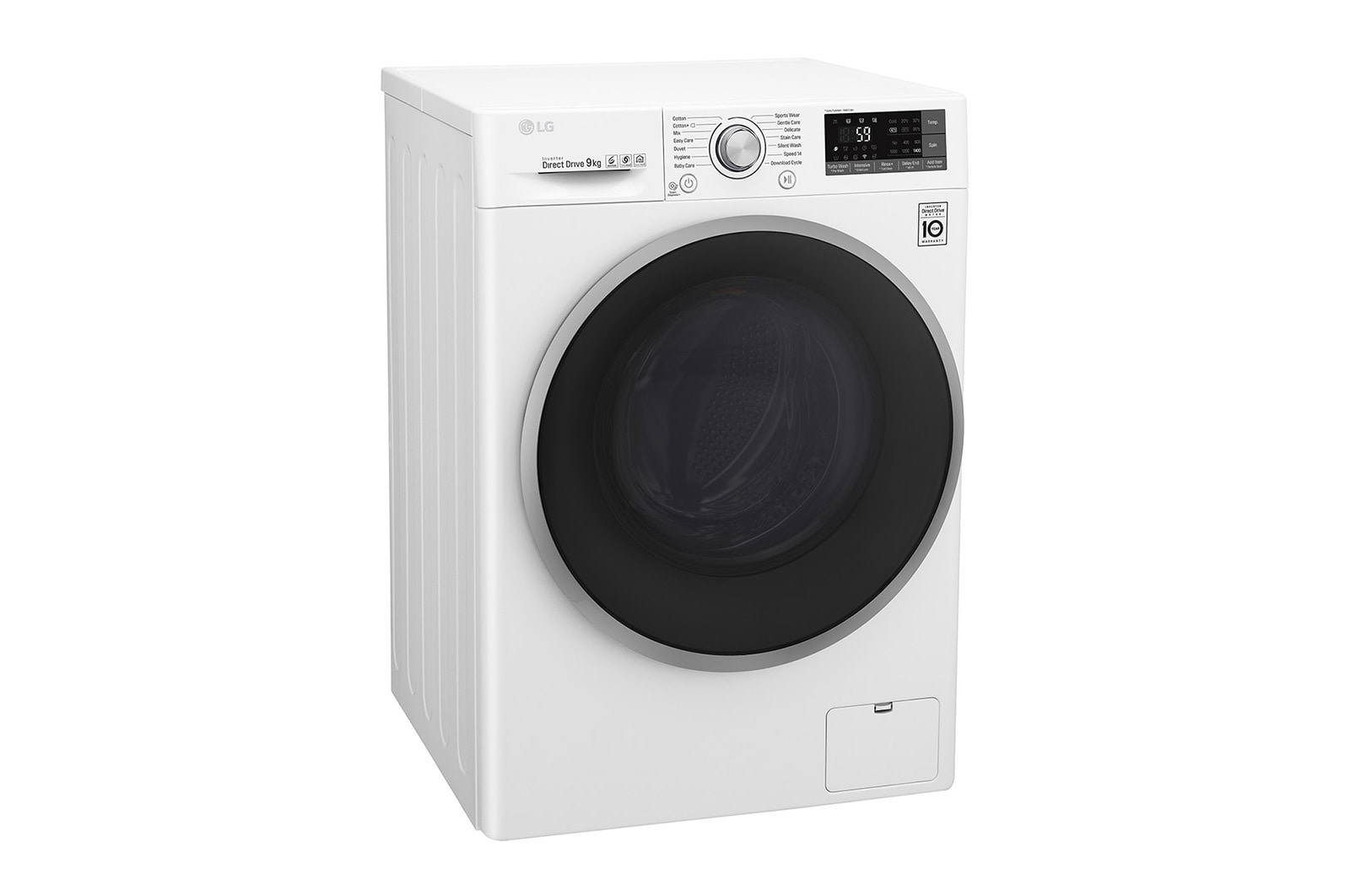 LG Lavatrice Smart TurboWash™ 9 kg  Oblò Ring Silver Cromato, F4J7VN1W