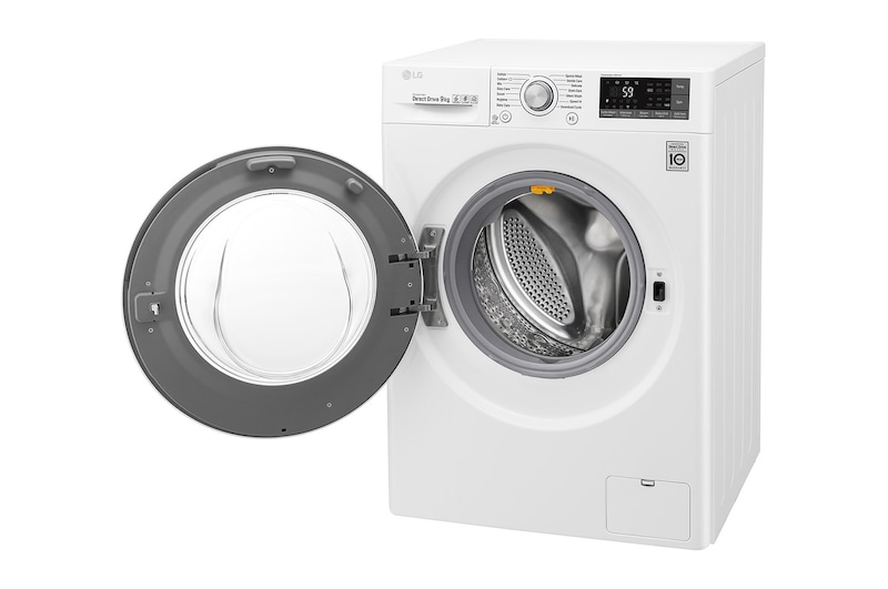 LG Lavatrice Smart TurboWash™ 9 kg  Oblò Ring Silver Cromato, F4J7VN1W