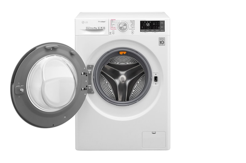 LG Lavatrice Smart TurboWash™ 9 kg  Lavaggio a vapore Oblò Ring Cromato, F4J8VS2W