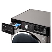 LG Lavatrice Smart TurboWash™ 10 kg  Lavaggio a vapore Oblò Ring Cromato, F4J9JS2T