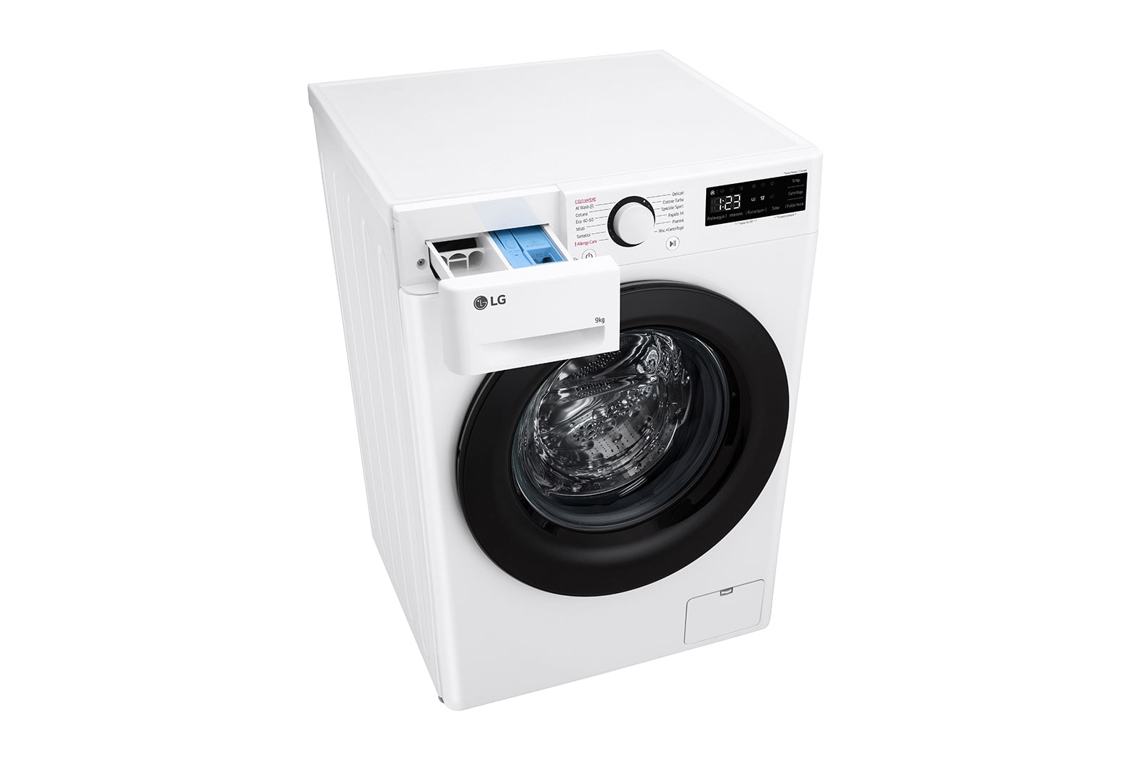 LG Lavatrice 9kg AI DD™ | Serie R3 Classe A-10% | 1400 giri, Lavaggio a vapore, Lavaggio con AI, Motore Direct Drive | White, F4R3009NSWB