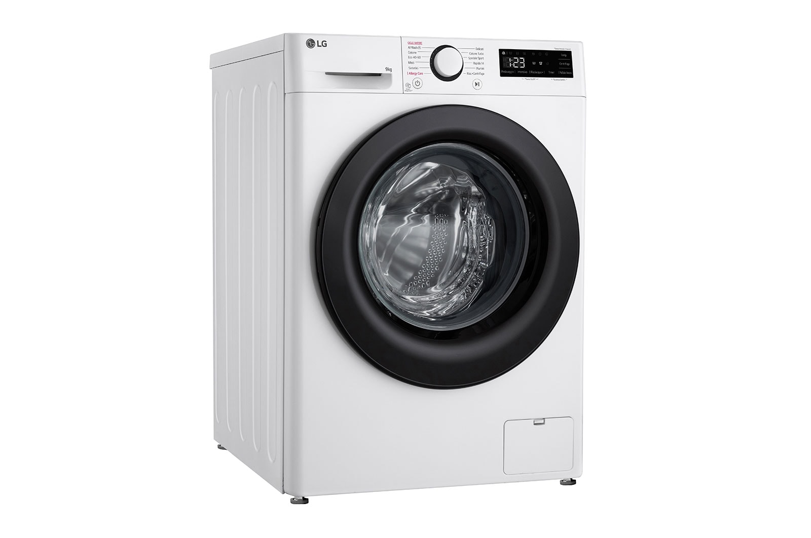 LG Lavatrice 9kg AI DD™ | Serie R3 Classe A-10% | 1400 giri, Lavaggio a vapore, Lavaggio con AI, Motore Direct Drive | White, F4R3009NSWB