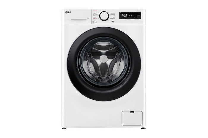 LG Lavatrice 9kg AI DD™ | Serie R3 Classe A-10% | 1400 giri, Lavaggio a vapore, Lavaggio con AI, Motore Direct Drive | White, F4R3009NSWB