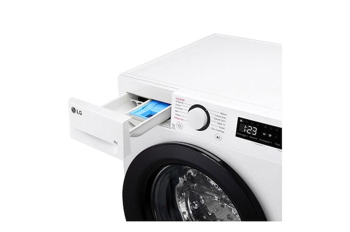 LG Lavatrice 9kg AI DD™ | Serie R3 Classe A-10% | 1400 giri, Lavaggio a vapore, Lavaggio con AI, Motore Direct Drive | White, F4R3009NSWB