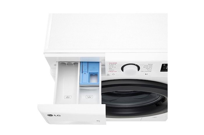 LG Lavatrice 9kg AI DD™ | Serie R3 Classe A-10% | 1400 giri, Lavaggio a vapore, Lavaggio con AI, Motore Direct Drive | White, F4R3009NSWB