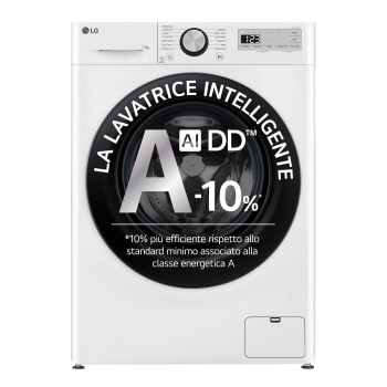 Foto frontale della lavatrice LG F4R3P11NSWB
