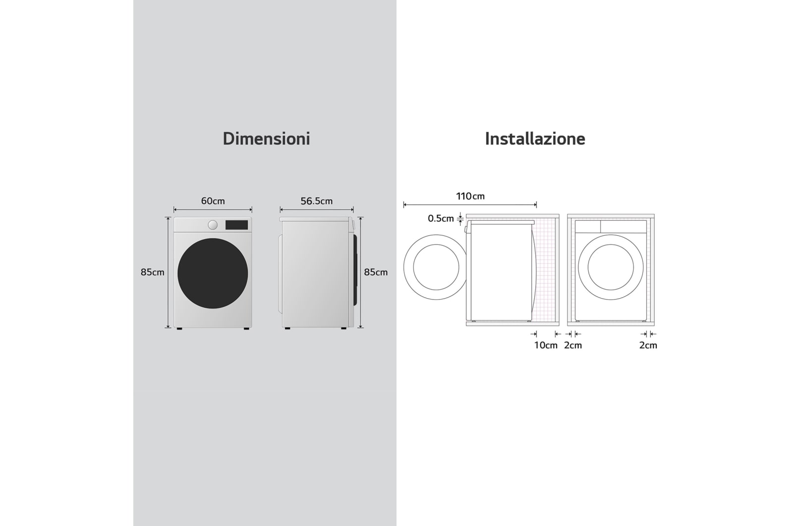 LG Lavatrice 11kg AI DD™ | Serie R3 Classe A-10% | 1400 giri, Lavaggio a vapore, Allergy Care, Inverter Direct Drive | White, F4R3P11NSWB