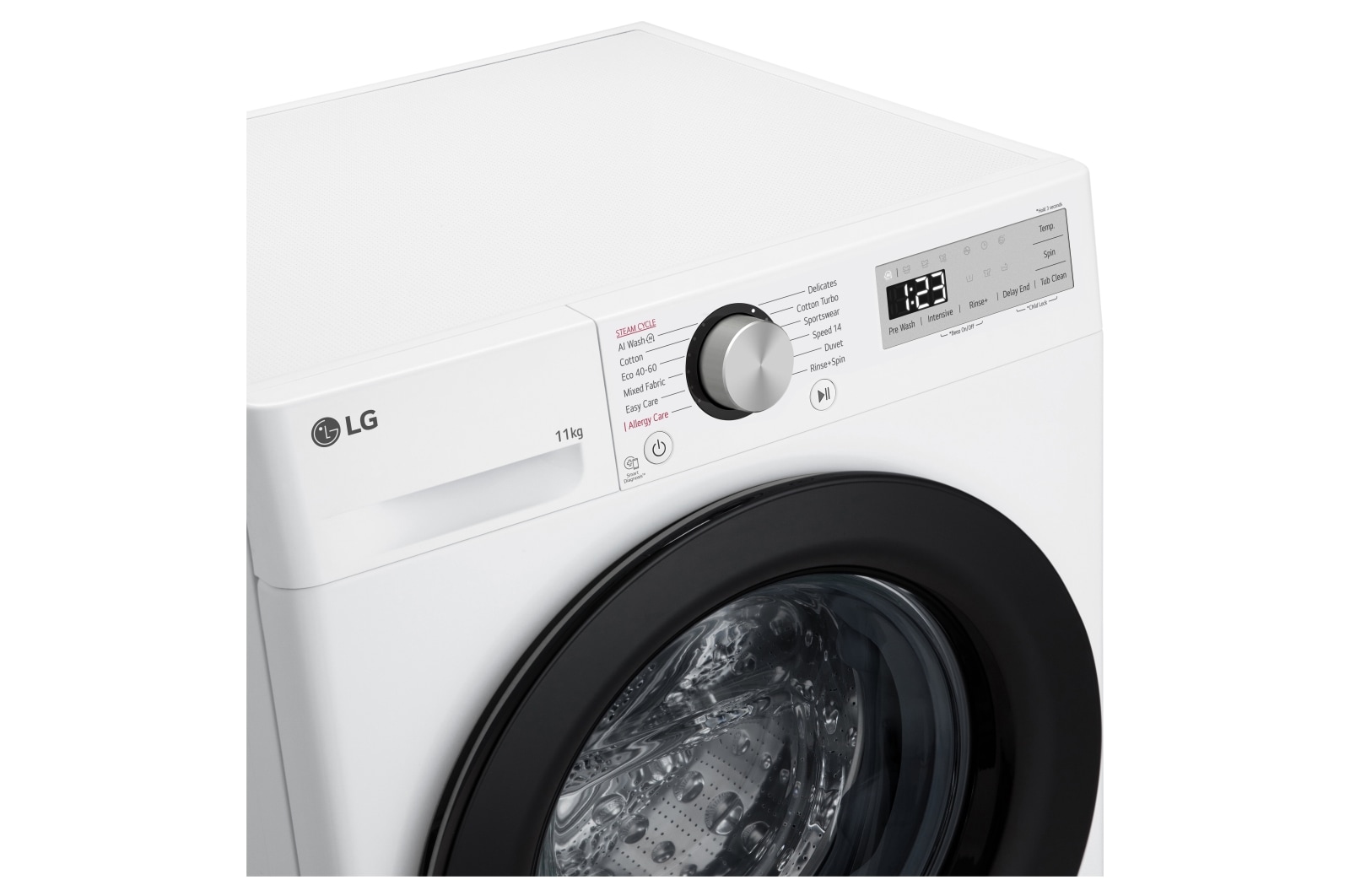 LG Lavatrice 11kg AI DD™ | Serie R3 Classe A-10% | 1400 giri, Lavaggio a vapore, Allergy Care, Inverter Direct Drive | White, F4R3P11NSWB