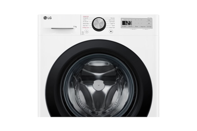 LG Lavatrice 11kg AI DD™ | Serie R3 Classe A-10% | 1400 giri, Lavaggio a vapore, Allergy Care, Inverter Direct Drive | White, F4R3P11NSWB