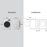 LG Lavatrice 11kg AI DD™ | Serie R3 Classe A-10% | 1400 giri, Lavaggio a vapore, Allergy Care, Inverter Direct Drive | White, F4R3P11NSWB