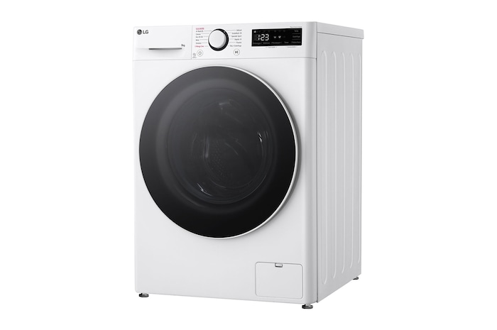 LG Lavatrice 9kg AI DD™ | Serie R5 Classe A-10% | 1400 giri, TurboWash 360, Lavaggio a vapore, Motore Direct Drive | White, F4R5009TSWW