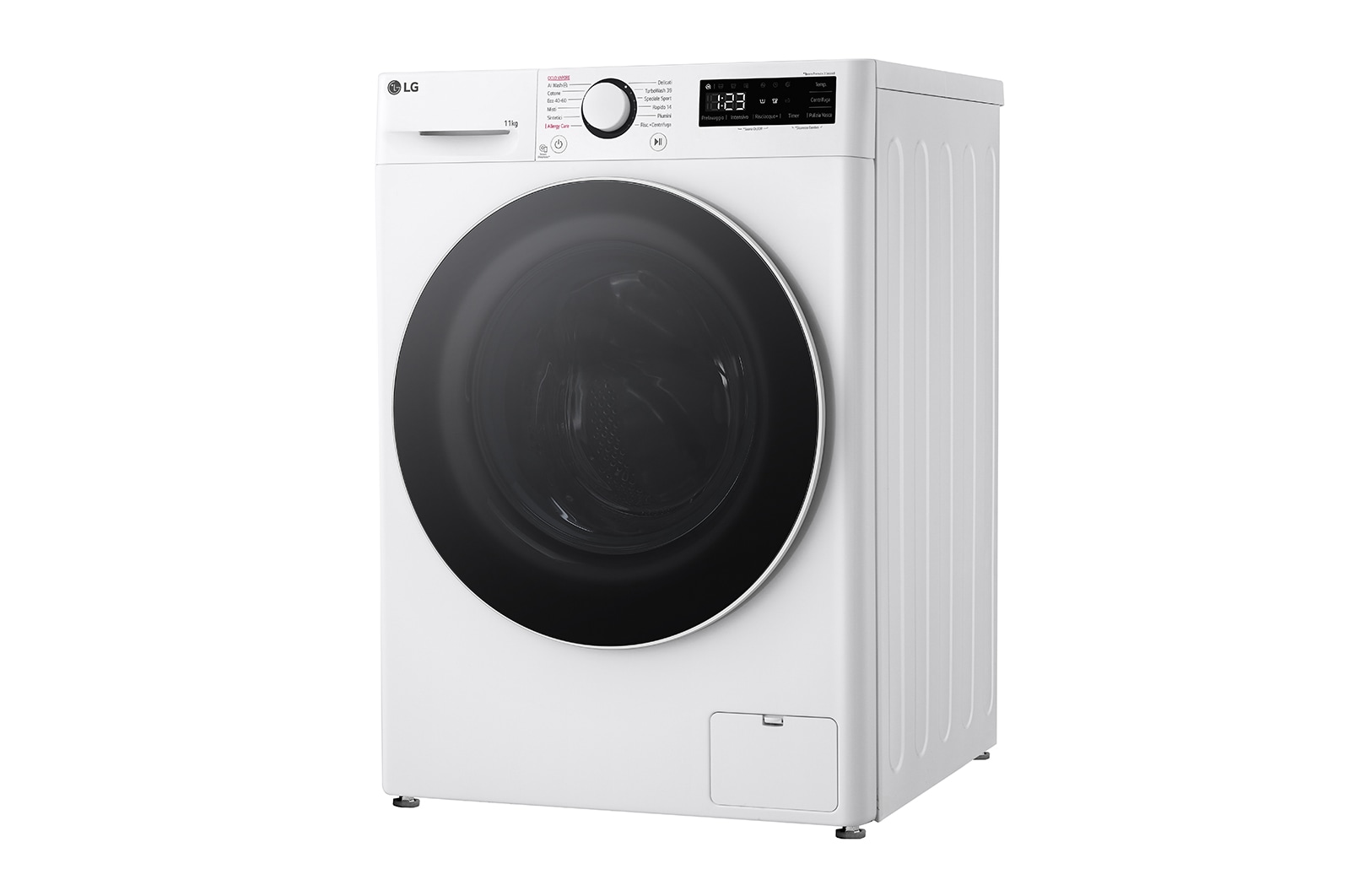 LG Lavatrice 11kg AI DD™ | Serie R5 Classe A-10% | 1400 giri, TurboWash 360, Lavaggio a vapore, Inverter Direct Drive| White, F4R5011TSWW