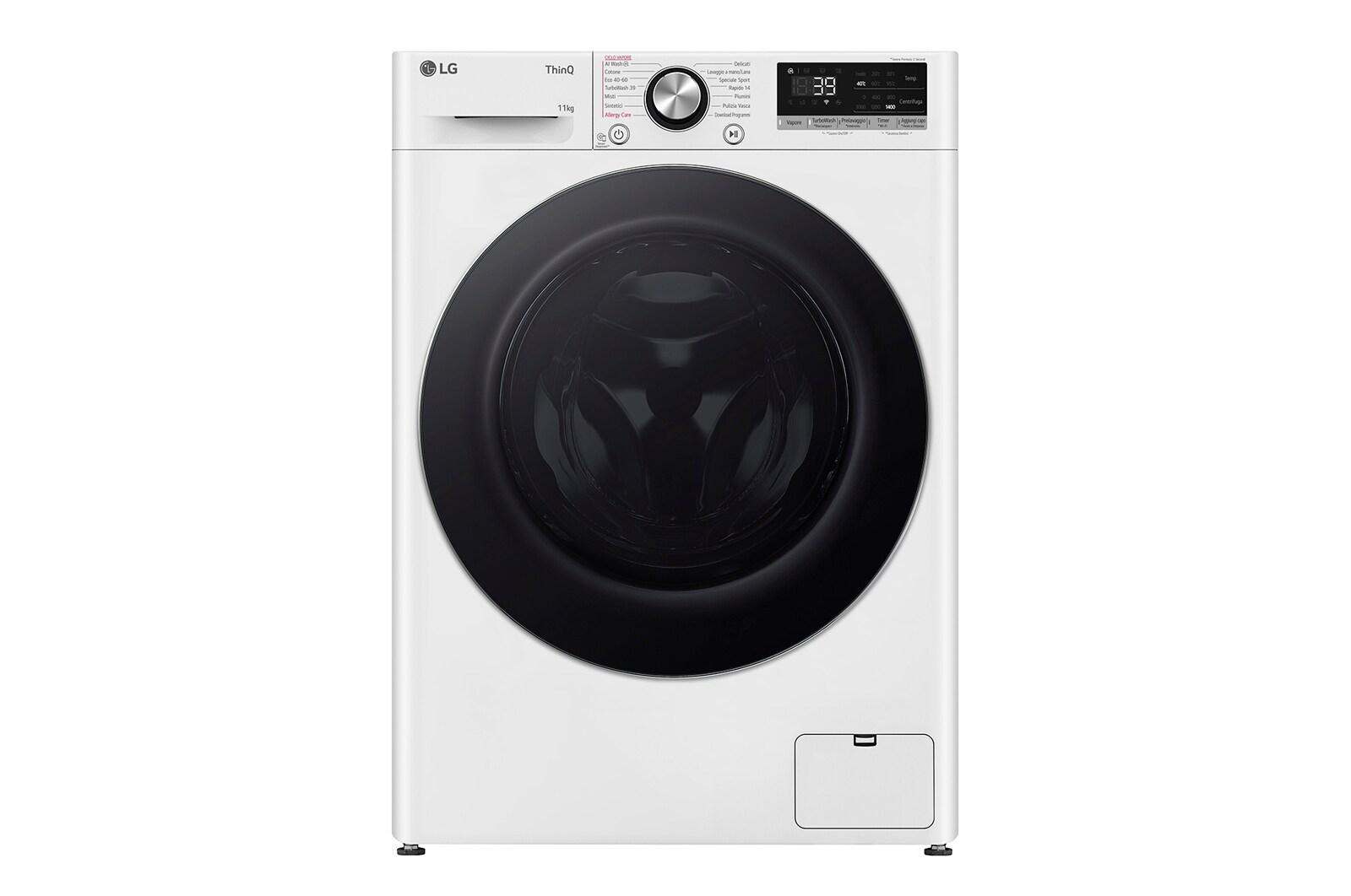 LG Lavatrice 10kg AI DD™ | Serie R7 Classe A-10% | 1400 giri, TurboWash 360, Vapore su 7 programmi, Wi-Fi | White, F4R7010TSWG