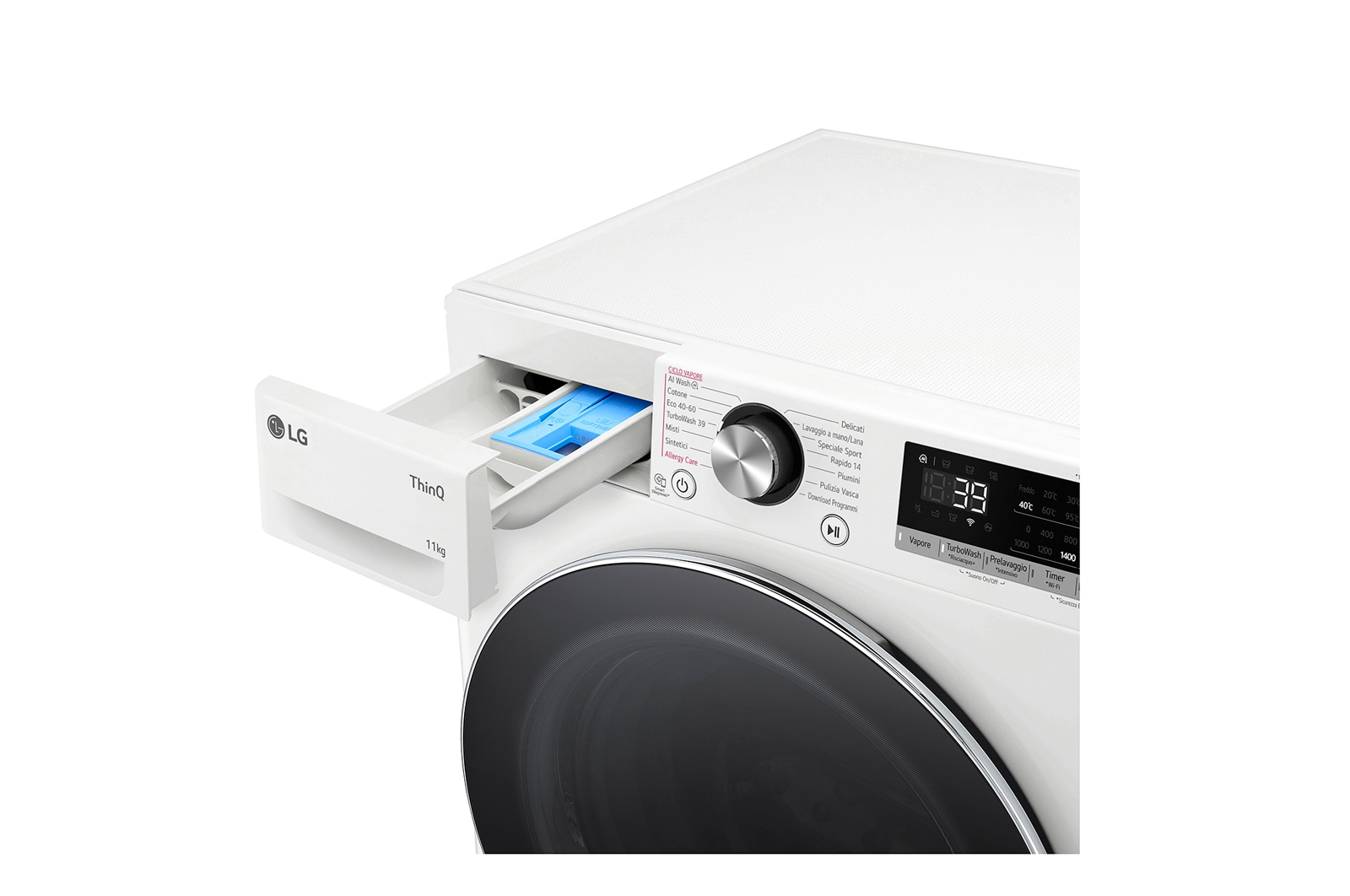 LG Lavatrice 10kg AI DD™ | Serie R7 Classe A-10% | 1400 giri, TurboWash 360, Vapore su 7 programmi, Wi-Fi | White, F4R7010TSWG