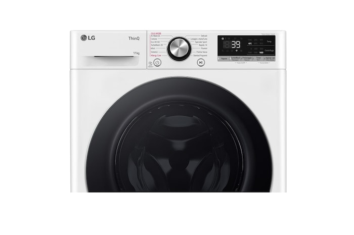 LG Lavatrice 11kg AI DD™ | Serie R7 Classe A-10% | 1400 giri, TurboWash 360, Vapore su 7 programmi, Wi-Fi | White, F4R7011TSWC
