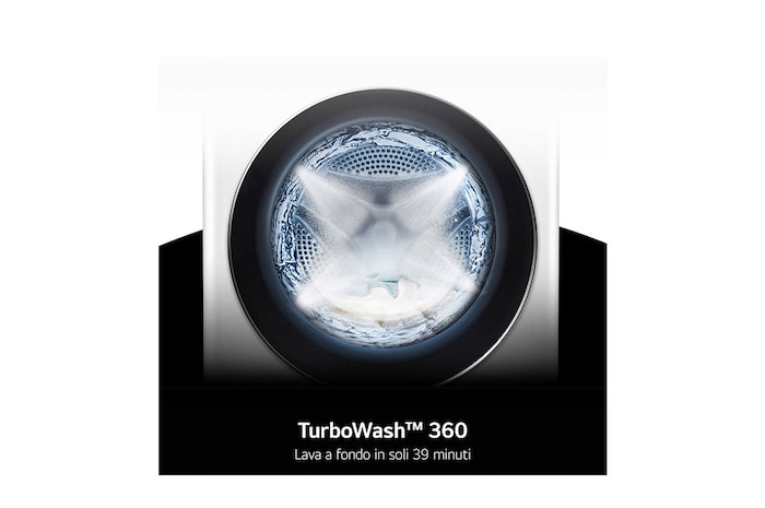 LG Lavatrice 9kg AI DD™ | Serie R7 Classe A-10% | 1400 giri, TurboWash 360, Vapore su 7 programmi, Wi-Fi | White, F4R709TAIDD