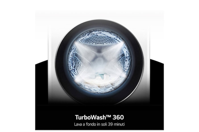 LG Lavatrice 9kg AI DD™ | Serie R9 Classe A-40% | 1400 giri, TurboWash 360, Vapore antipiega, Wi-Fi | White, F4R9009TPWC