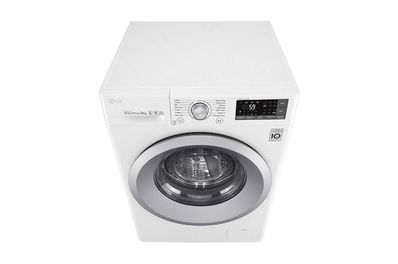LG Lavatrice Smart TurboWash™ 9 kg Oblò Ring Silver Cromato, F4TURBO9