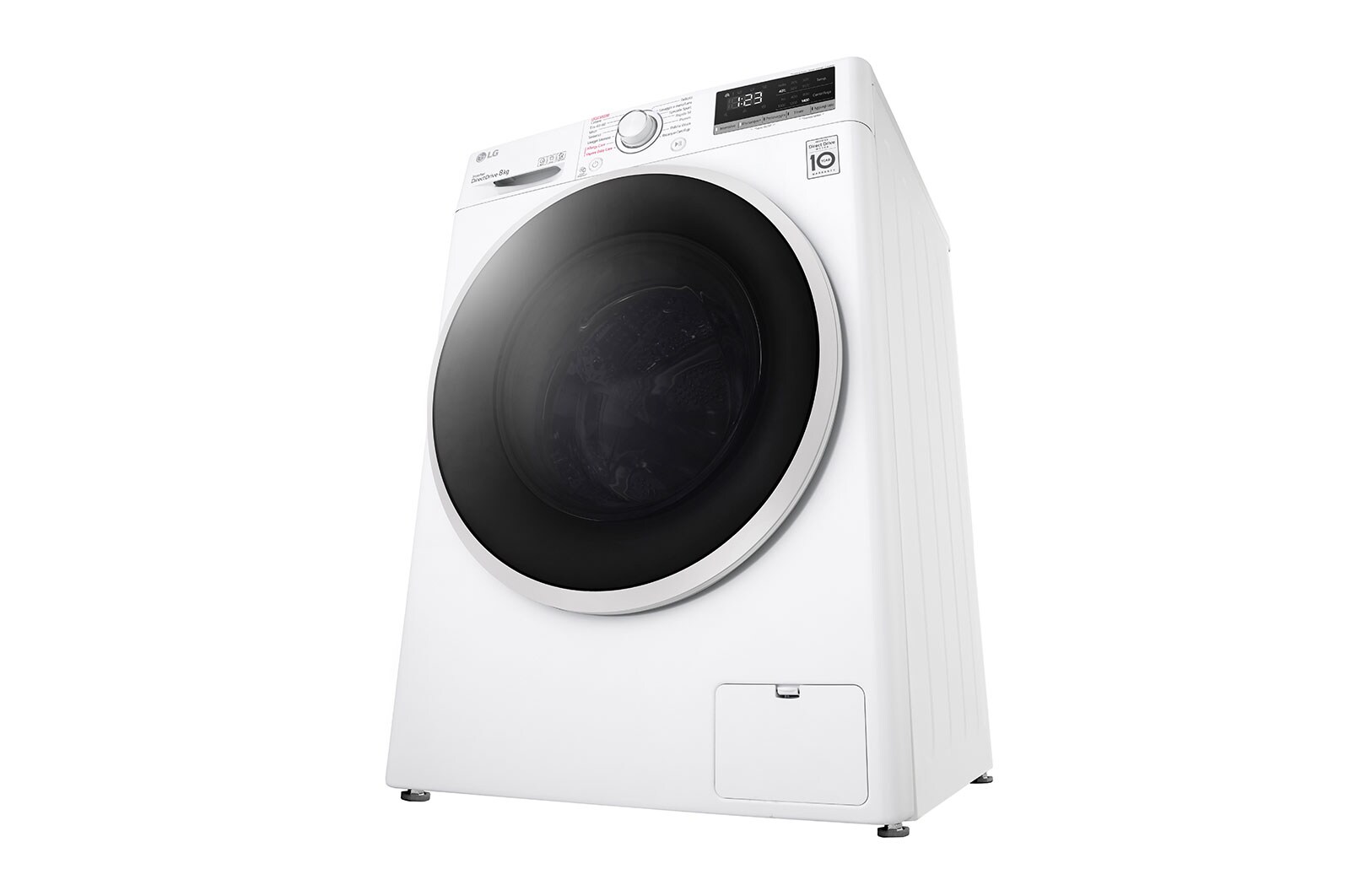 LG Lavatrice 8kg AI DD™ | Serie V3 Classe B | 1400 giri, Lavaggio a vapore, Inverter Direct Drive | White, F4WE408AIDD