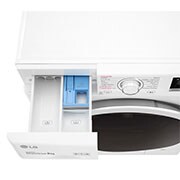 LG Lavatrice 8kg AI DD™ | Serie V3 Classe B | 1400 giri, Lavaggio a vapore, Inverter Direct Drive | White, F4WE408AIDD