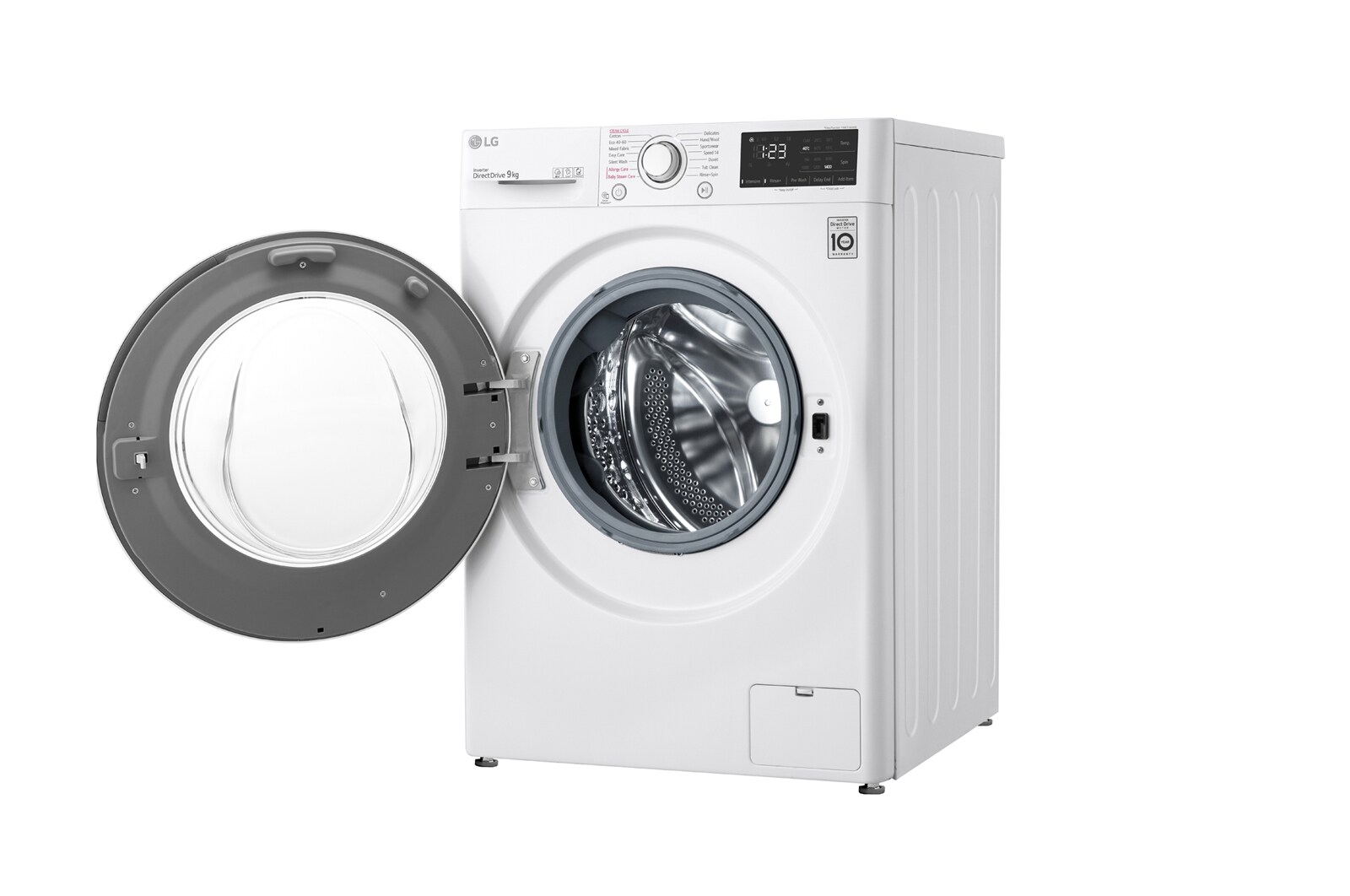 LG Lavatrice 9kg AI DD™ | Serie V3 Classe B | 1400 giri, Lavaggio a vapore, Inverter Direct Drive | White, F4WE409AIDD