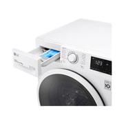 LG Lavatrice 9kg AI DD™ | Serie V3 Classe B | 1400 giri, Lavaggio a vapore, Inverter Direct Drive | White, F4WE409AIDD