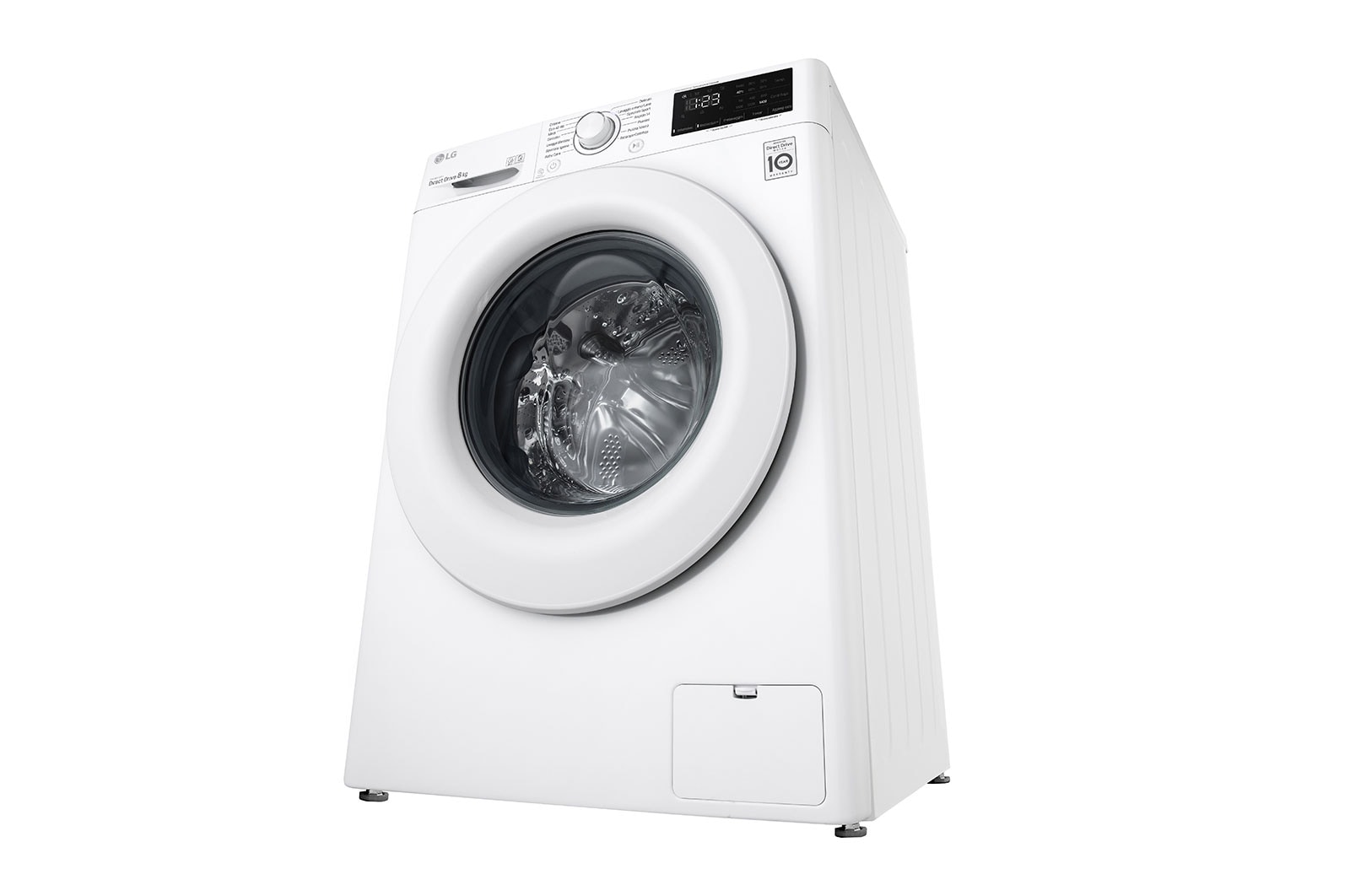 LG Lavatrice 8kg AI DD™ | Serie V3 Classe B | 1400 giri, Inverter Direct Drive, Smart Diagnosis | White, F4WV308N3B