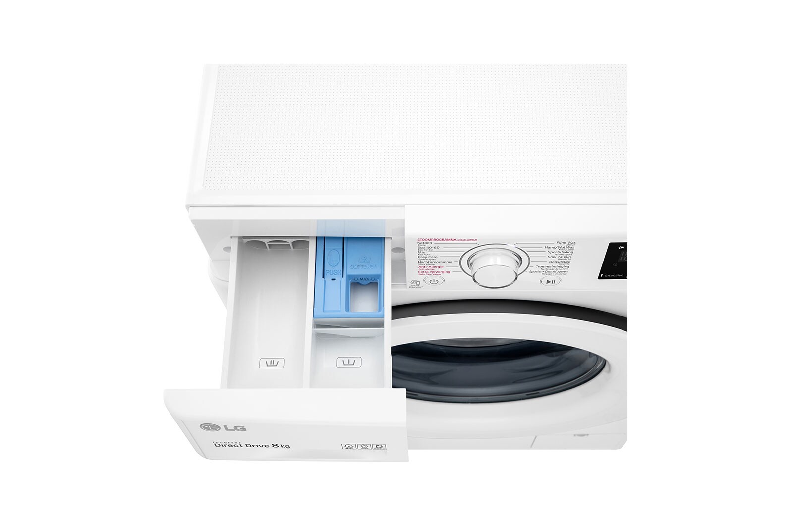 LG Lavatrice 8kg AI DD™ | Serie V3 Classe B | 1400 giri, Lavaggio a vapore, Inverter Direct Drive | White, F4WV308S3B