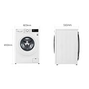 LG Lavatrice 8kg AI DD™ | Serie V3 Classe B | 1400 giri, Lavaggio a vapore, Inverter Direct Drive | White, F4WV308S3B
