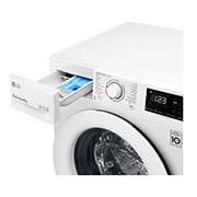 LG Lavatrice 8kg AI DD™ | Serie V3 Classe B | 1400 giri, Lavaggio a vapore, Inverter Direct Drive | White, F4WV308S3B