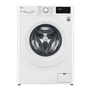 Vista frontale di LG Lavatrice Smart AI DD™ 8kg Classe energetica C Tecnologia Steam™ F4WV308S3E