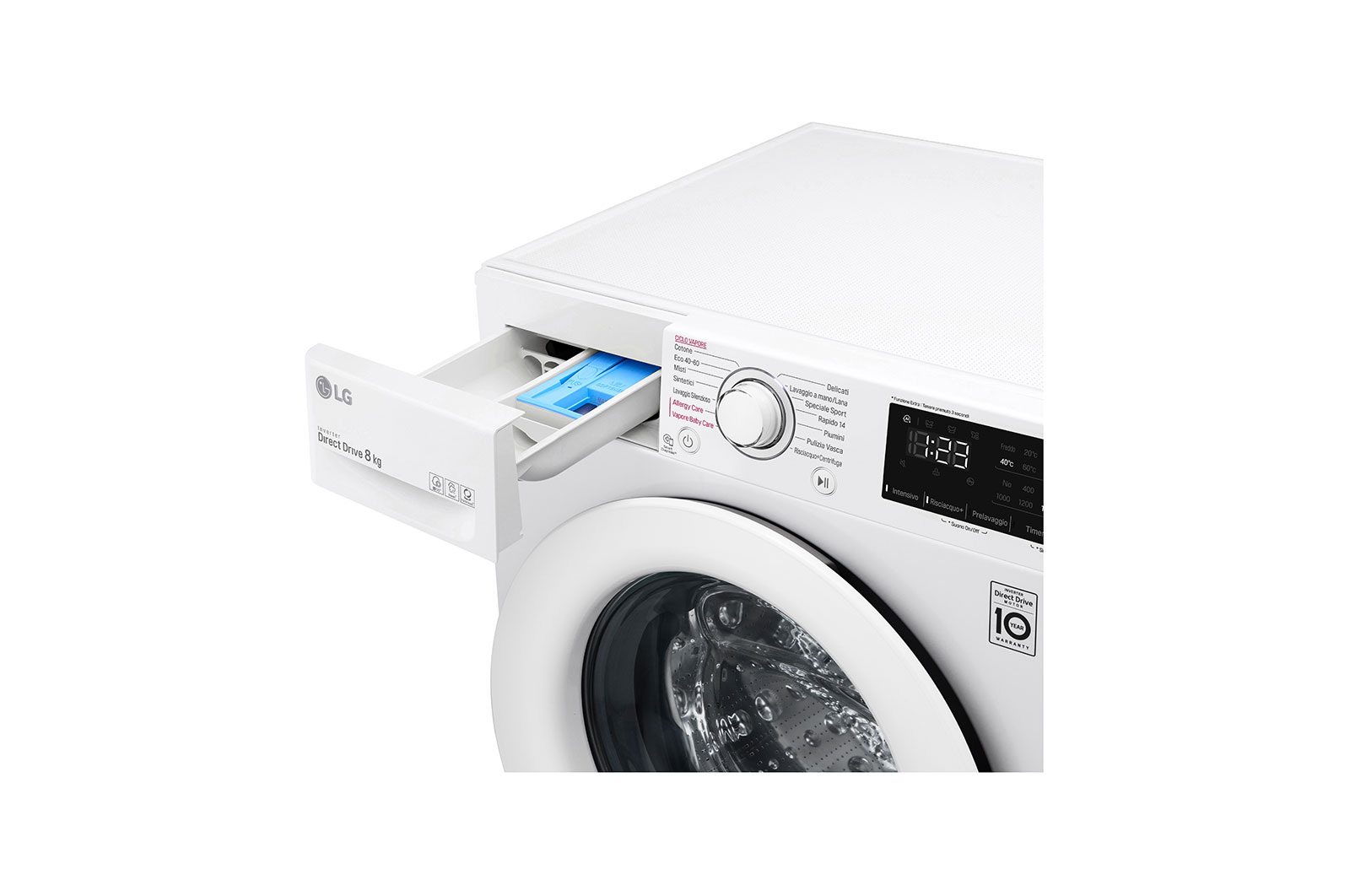 LG Lavatrice Smart AI DD™ 8kg Classe energetica C Tecnologia Steam™, F4WV308S3E