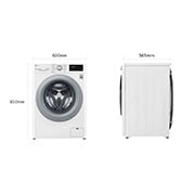 LG Lavatrice 8kg AI DD™ | Serie V3 Classe B | 1400 giri, Lavaggio a vapore, Inverter Direct Drive | White, F4WV308S4B