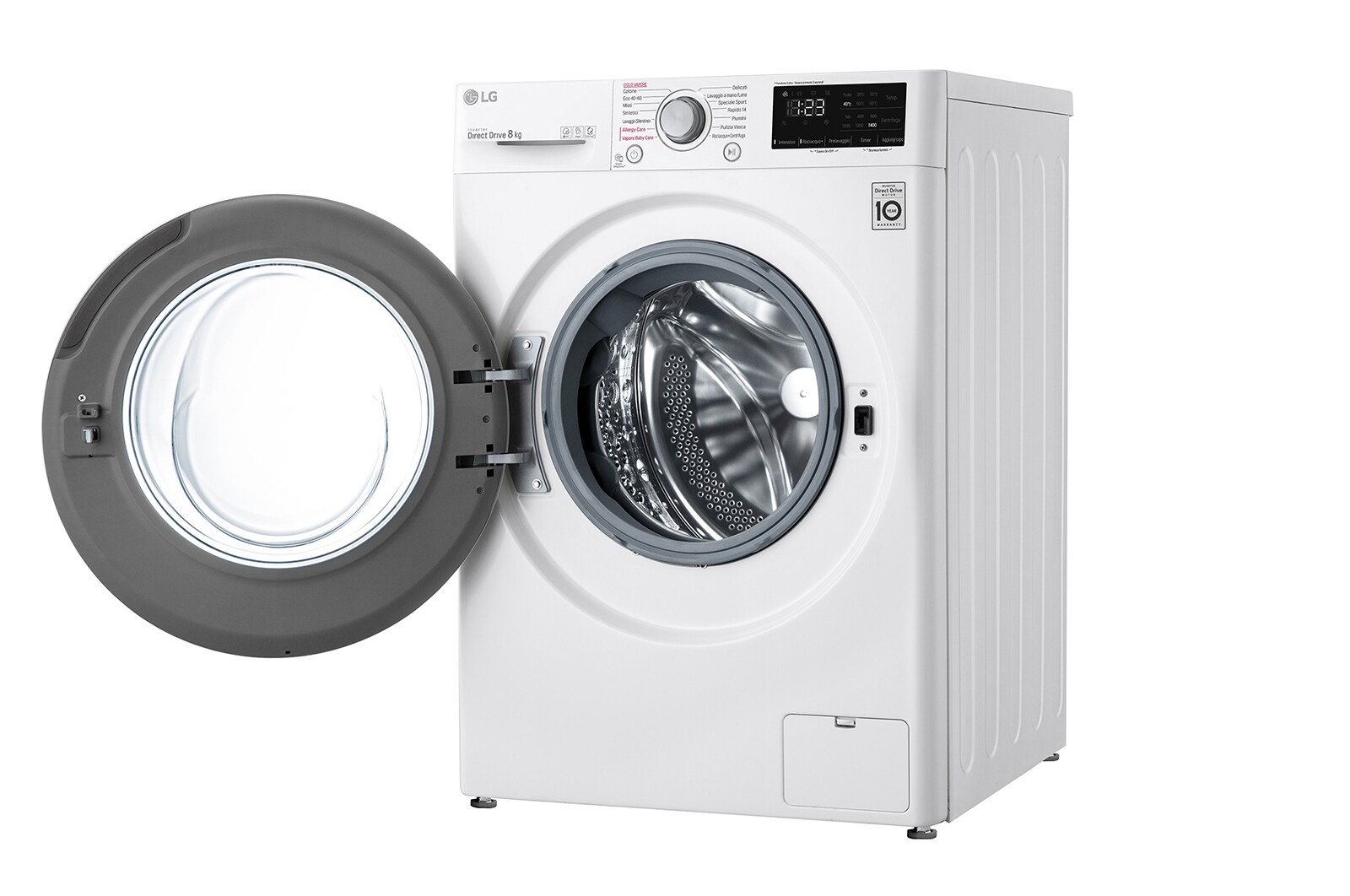 LG Lavatrice Smart AI DD™ 8kg Classe energetica C Lavaggio a vapore, F4WV308S4E