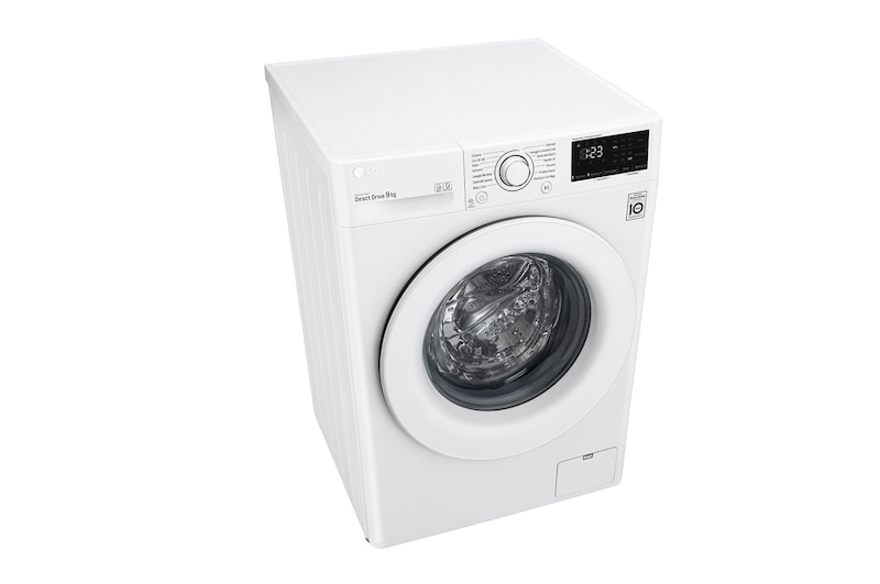 LG Lavatrice 9kg AI DD™ | Serie V3 Classe B | 1400 giri, Inverter Direct Drive, Smart Diagnosis | White, F4WV309N3E
