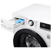 LG Lavatrice 9kg AI DD™ | Serie V3 Classe A/A/A | 1400 giri, Lavaggio a vapore, Inverter Direct Drive | White, F4WV309SAE