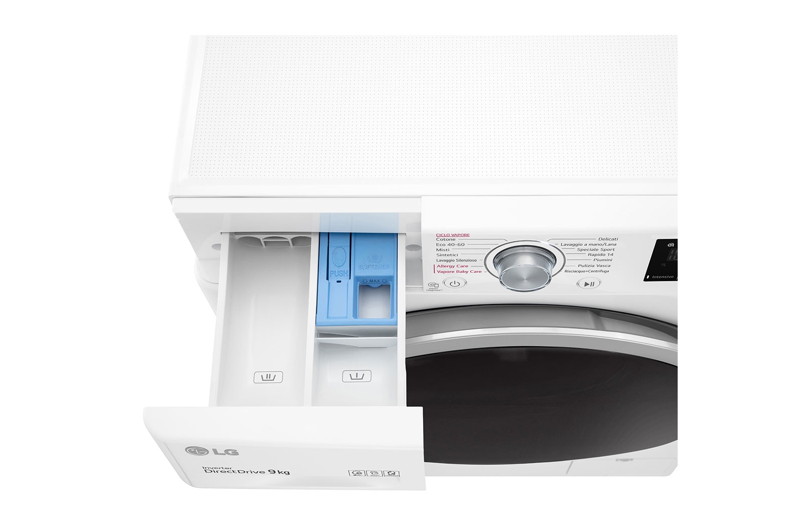 LG Lavatrice 9kg AI DD™ | Serie V3 Classe B | 1400 giri, Lavaggio a vapore, Allergy Care | White, F4WV309SIL
