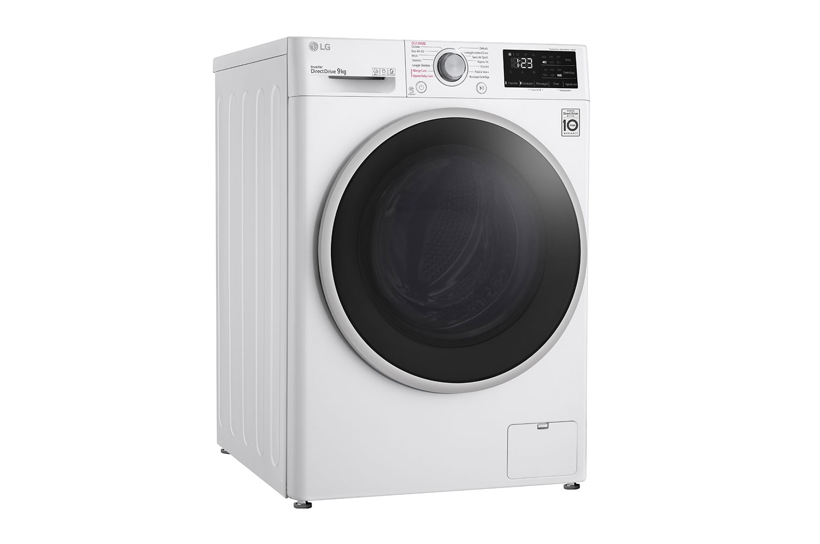 LG Lavatrice 9kg AI DD™ | Serie V3 Classe B | 1400 giri, Lavaggio a vapore, Allergy Care | White, F4WV309SIL