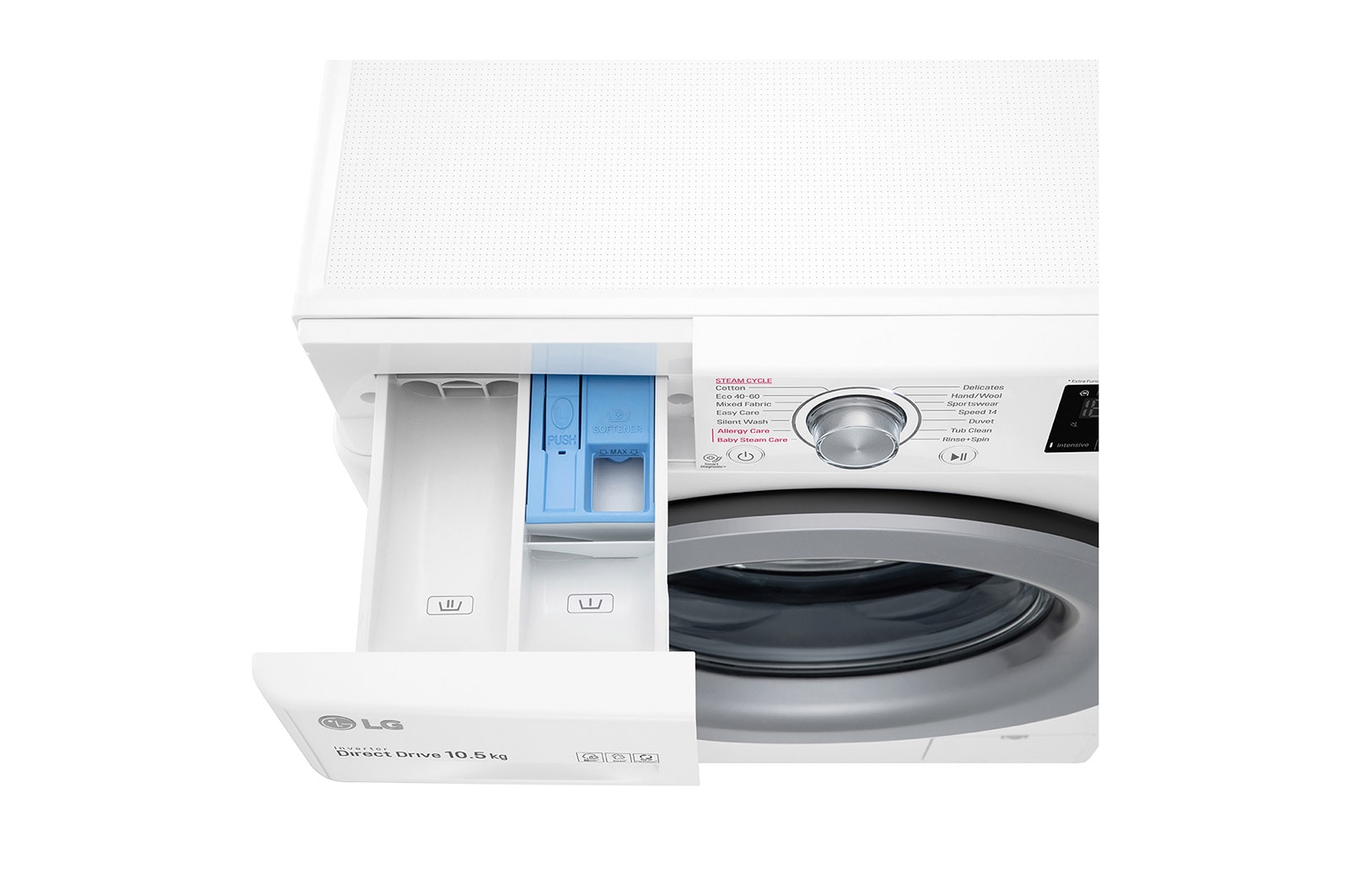 LG Lavatrice 10,5kg AI DD™ | Serie V3 Classe B | 1400 giri, Lavaggio a vapore, Inverter Direct Drive | White, F4WV310S4E