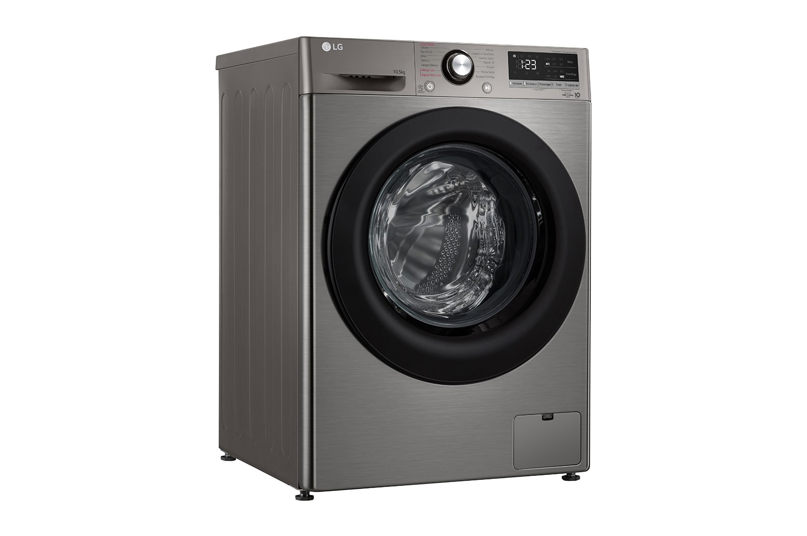 LG Lavatrice 10,5kg AI DD™ | Serie V3 Classe B | 1400 giri, Lavaggio a vapore, Inverter Direct Drive | Silver, F4WV310S6PE