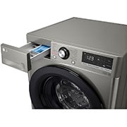 LG Lavatrice 10,5kg AI DD™ | Serie V3 Classe B | 1400 giri, Lavaggio a vapore, Inverter Direct Drive | Silver, F4WV310S6PE