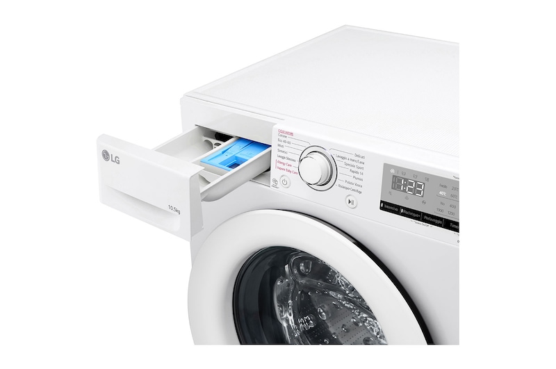 LG Lavatrice 10,5kg AI DD™ | Serie V3 Classe B | 1400 giri, Lavaggio a vapore, Allergy Care | White, F4WV310WHT