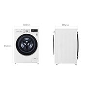 LG Lavatrice 8kg AI DD™ | Serie V5 Classe B | 1400 giri, TurboWash, Lavaggio a vapore, Wi-Fi | White, F4WV508N0B