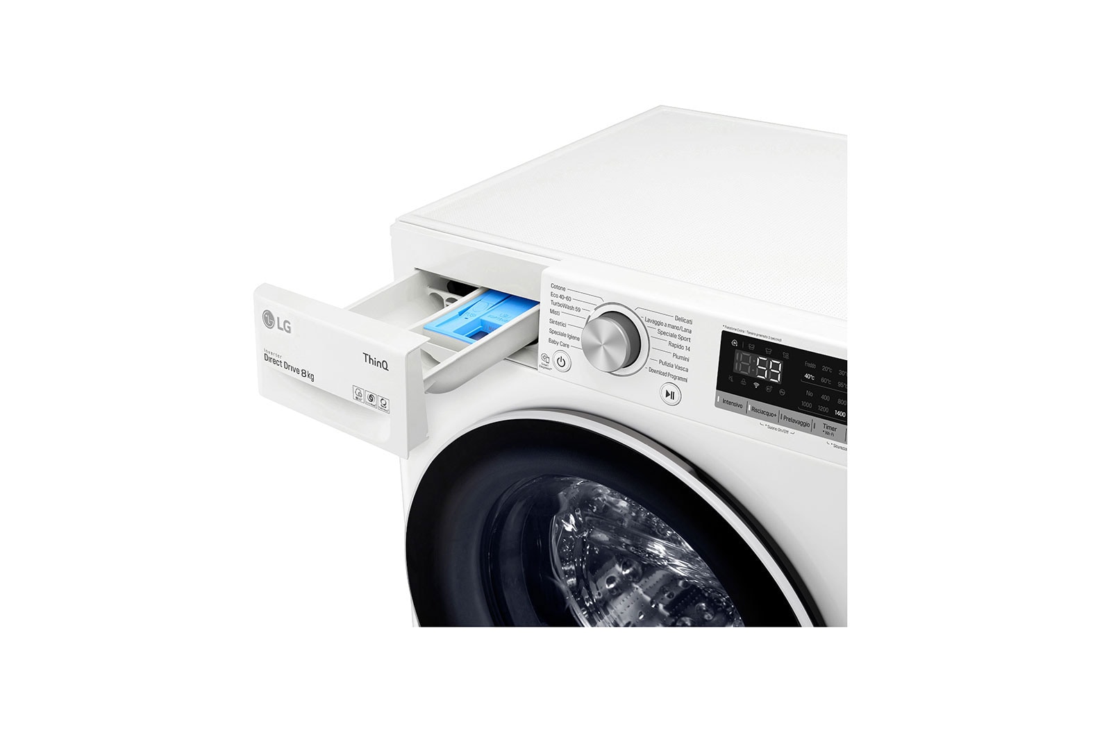 LG Lavatrice Smart AI DD™ TurboWash™ 8 kg Classe energetica C, F4WV508N0E