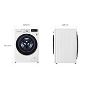 LG Lavatrice 8kg AI DD™ | Serie V5 Classe B | 1400 giri, TurboWash, Lavaggio a vapore, Wi-Fi | White, F4WV508S0B