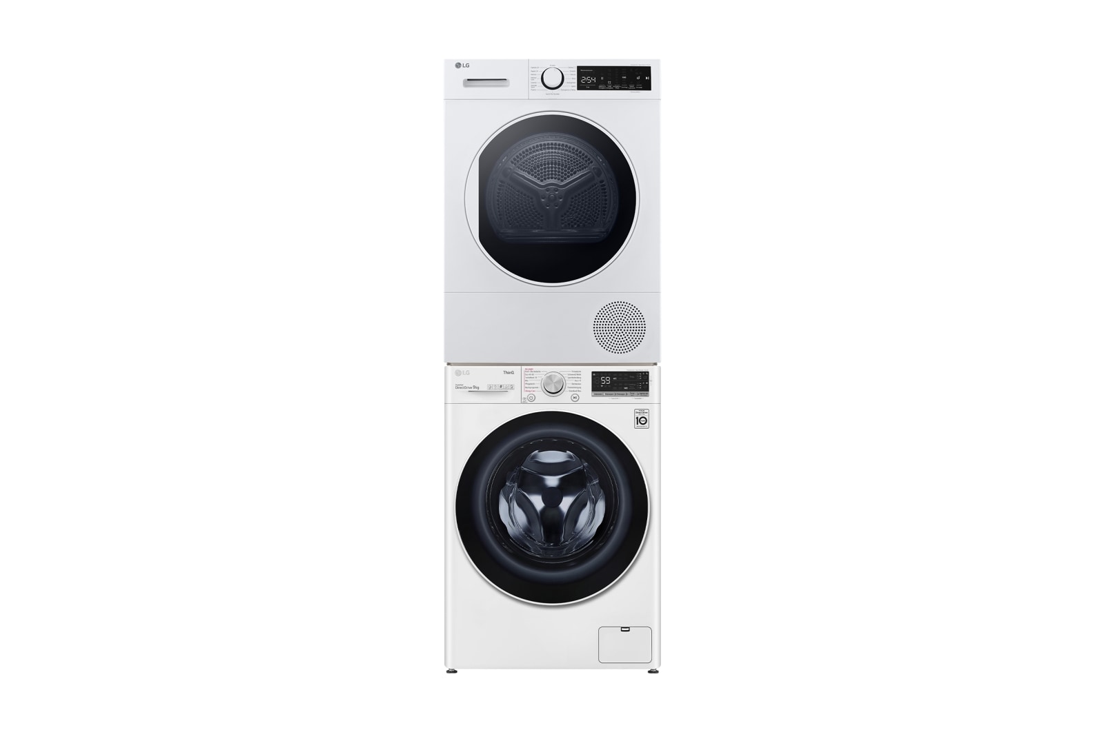 Vista frontale di OFFERTA Lavatrice &#43; Asciugatrice: Lavatrice 9kg AI DD™ &#43; Asciugatrice 8kg Pompa di calore F4WV509S0EA.RH80M3