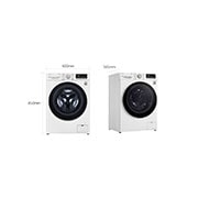 LG Lavatrice 10,5kg AI DD™ | Serie V5 Classe B | 1400 giri, TurboWash, Lavaggio a vapore, Wi-Fi | White, F4WV510S1EA